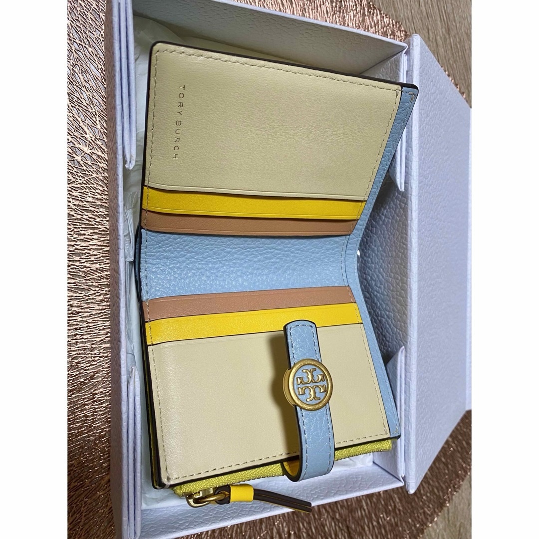 TORY BURCH 二つ折り財布パッチワーク ウォレット ダブルTロゴ TORY BURCH 二つ折り財布パッチワーク ウォレット ダブルTロゴ