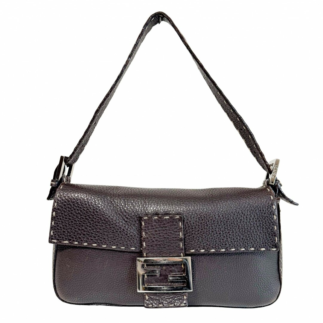FENDI - 【FENDI / フェンディ】バゲット セレリア レザー ブラウン / シルバー金具 ショルダーバッグ