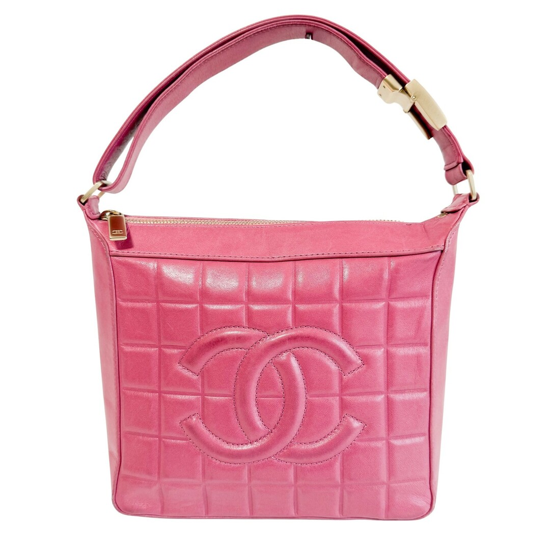 CHANEL - 【CHANEL / シャネル】ラムスキン チョコバー ショルダーバッグ ピンク 7番台