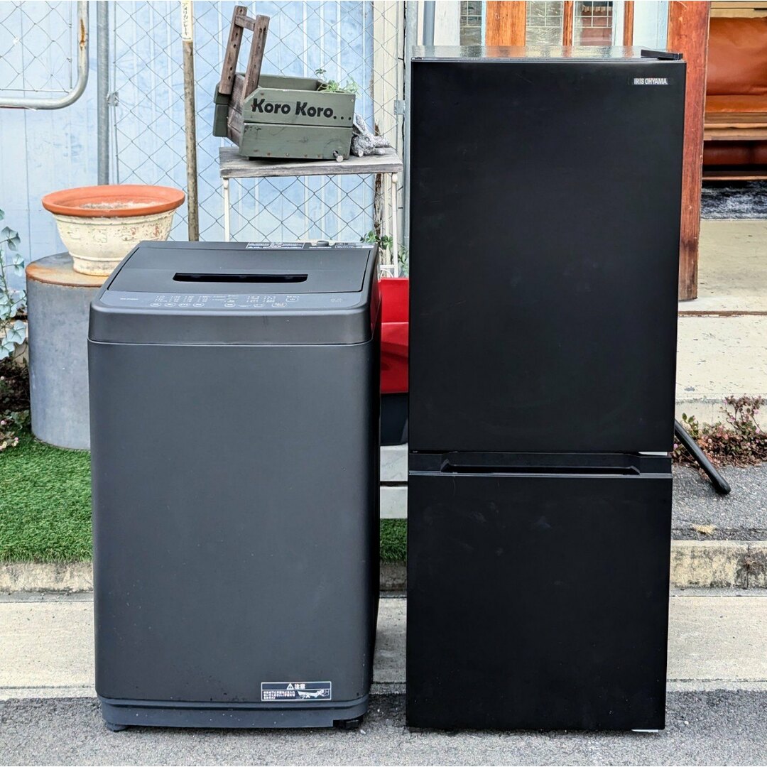 アイリスオーヤマ - 【生活家電2点セット】冷蔵庫&洗濯機 家電 アイリスオーヤマ - 【生活家電2点セット】冷蔵庫&洗濯機 家電