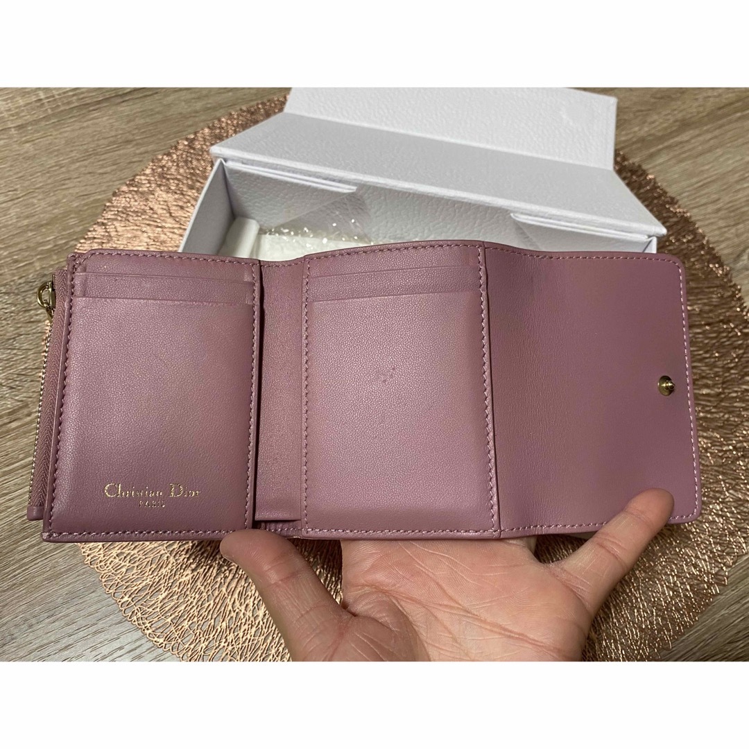 ディオール ピンク レザー 三つ折り財布 財布 ディオール ピンク レザー 三つ折り財布 財布