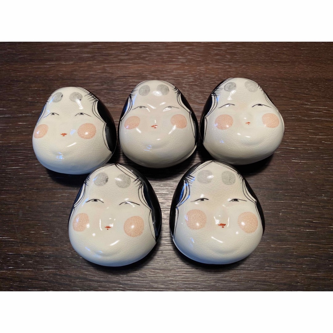 珍味入れ 仁清お多福珍味入れ5客 京焼 キッチン/食器 珍味入れ 仁清お多福珍味入れ5客 京焼 キッチン/食器
