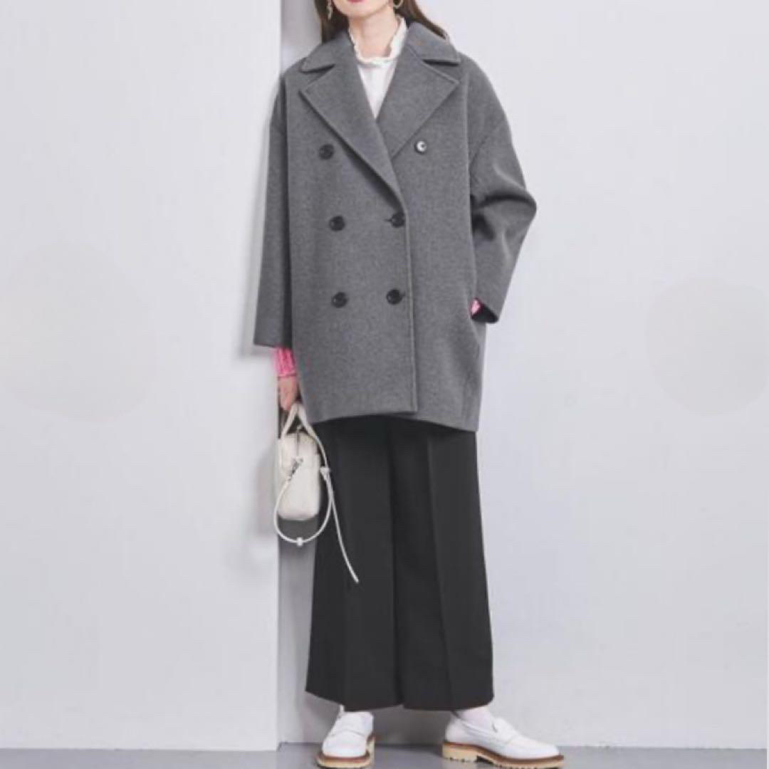 UNITED ARROWS(ユナイテッドアローズ)の UnitedArrowsメルトンPコート36 レディースのジャケット/アウター(ピーコート)の商品写真
