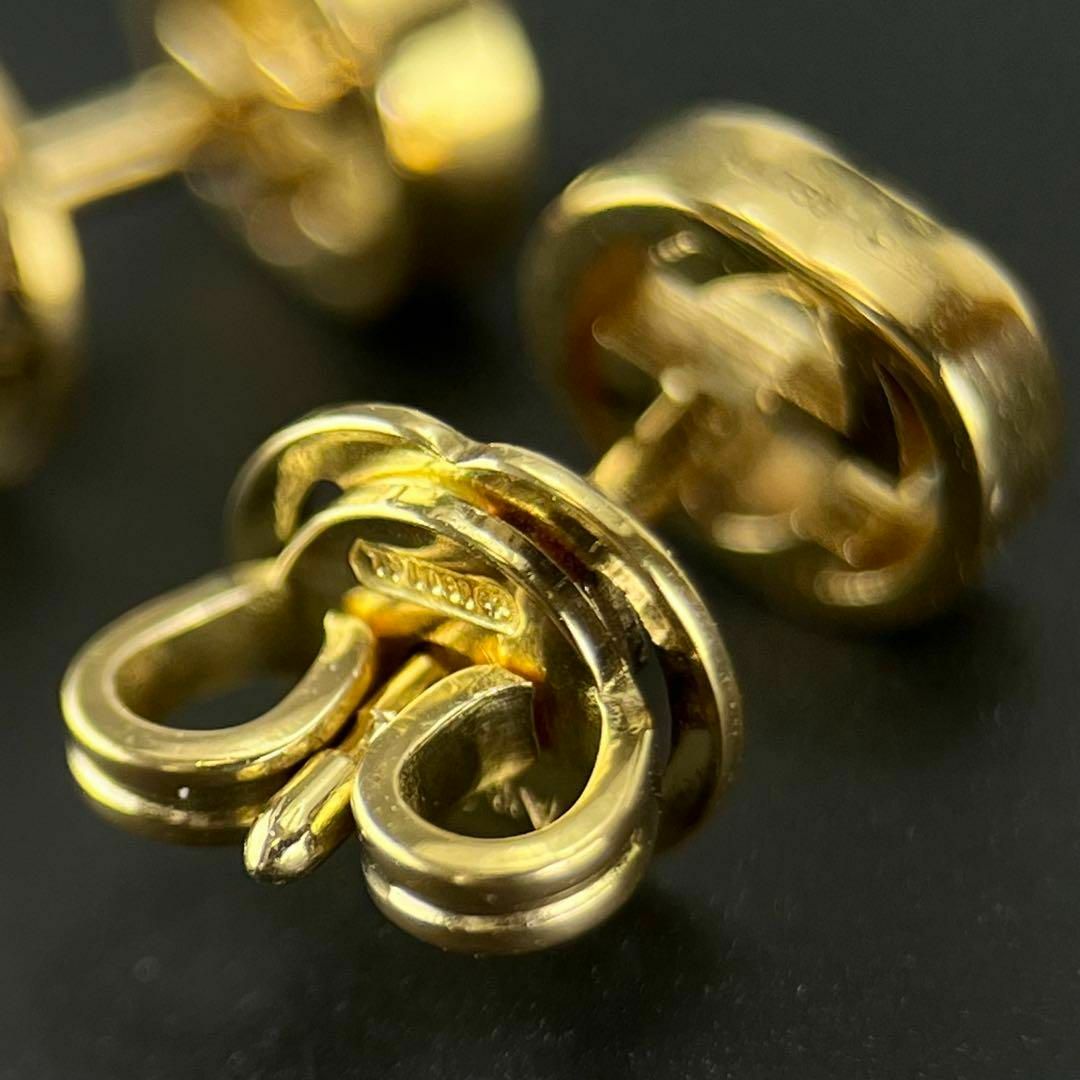 極美品】グッチ インターロッキング ピアス 18K 新品磨き済み 極美品】グッチ インターロッキング ピアス 18K 新品磨き済み