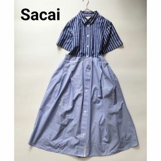 sacai(ロングワンピース/マキシワンピース ・ ホワイト/白色系 sacai(ロングワンピース/マキシワンピース ・ ホワイト/白色系