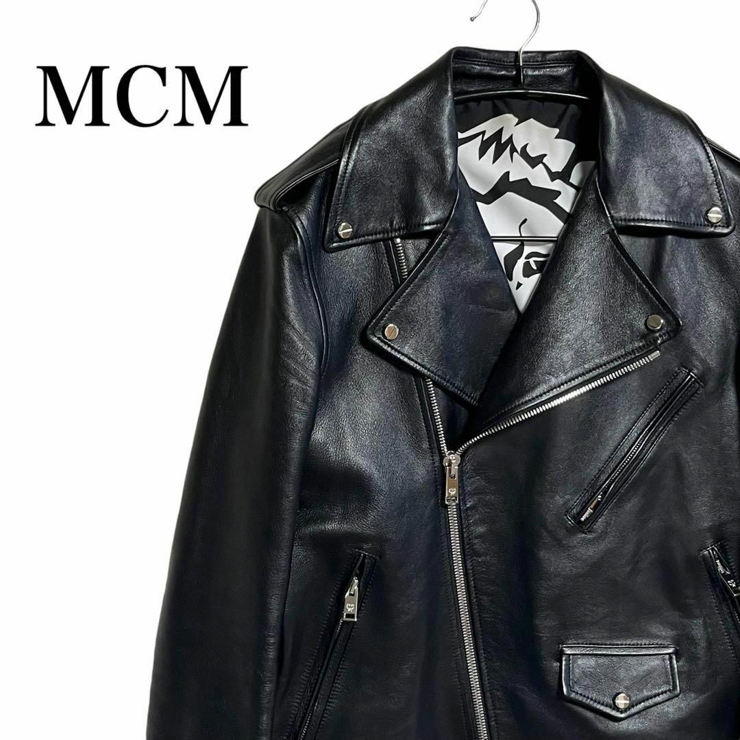 MCM - 【極美品】MCM レザー ダブル ライダース ジャケット MCM - 【極美品】MCM レザー ダブル ライダース ジャケット