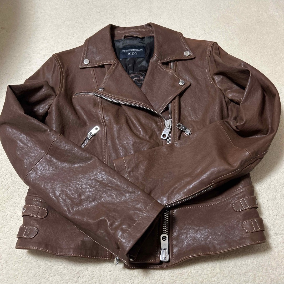 逆輸入 EMPORIO ARMANI バイカージャケット美品 エンポリオアルマーニ - ライダースジャケット