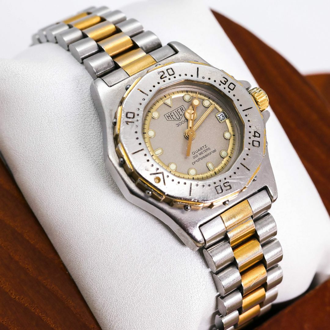 稼働 TAG HEUER 3000 腕時計 回転ベゼル レディース 希少 26 腕時計 稼働 TAG HEUER 3000 腕時計 回転ベゼル レディース 希少 26 腕時計