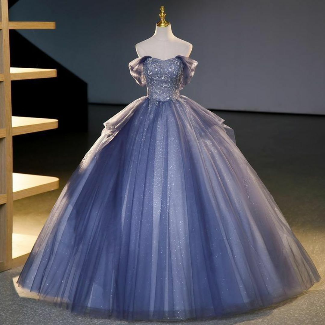 C253 プリンセスドレス編み上げ ロングドレスウエディングドレス C253 プリンセスドレス編み上げ ロングドレスウエディングドレス