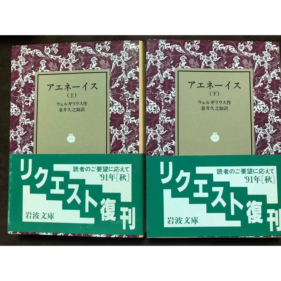 岩波文庫 アエネーイス 上下一括 ウェルギリウス 泉井久之助 岩波文庫 アエネーイス 上下一括 ウェルギリウス 泉井久之助