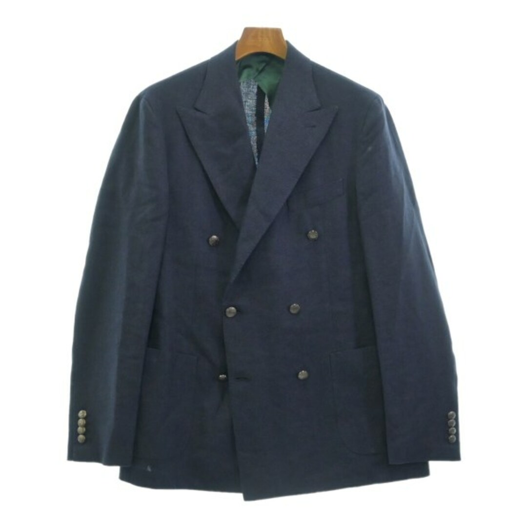 BARBA バルバ テーラードジャケット 50(XL位) 紺 【古着】【中古】 BARBA バルバ テーラードジャケット 50(XL位) 紺 【古着】【中古】