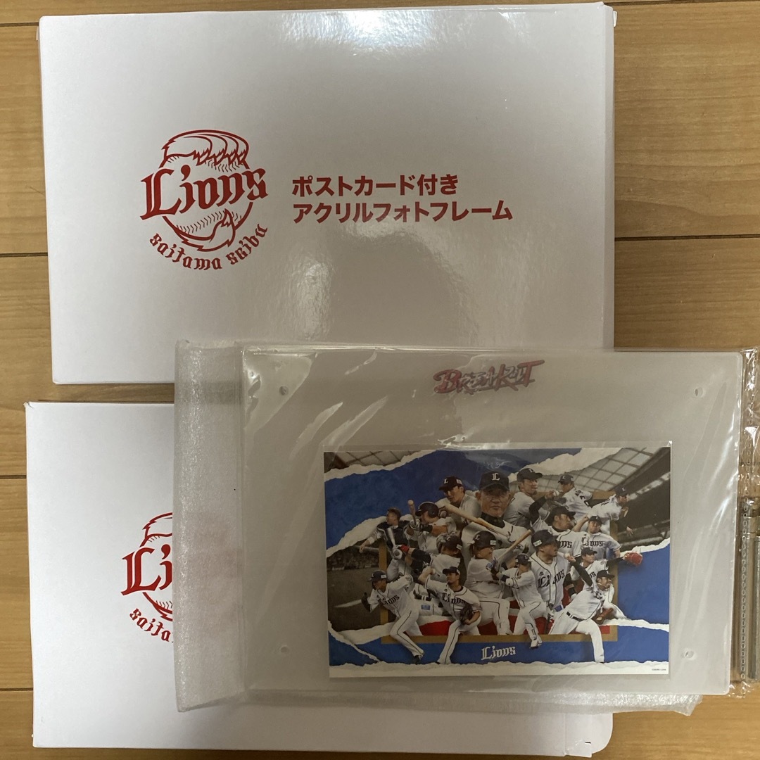 埼玉西武ライオンズ(サイタマセイブライオンズ)の埼玉西武ライオンズ アクリルフォトフレーム 2個 スポーツ/アウトドアの野球(記念品/関連グッズ)の商品写真