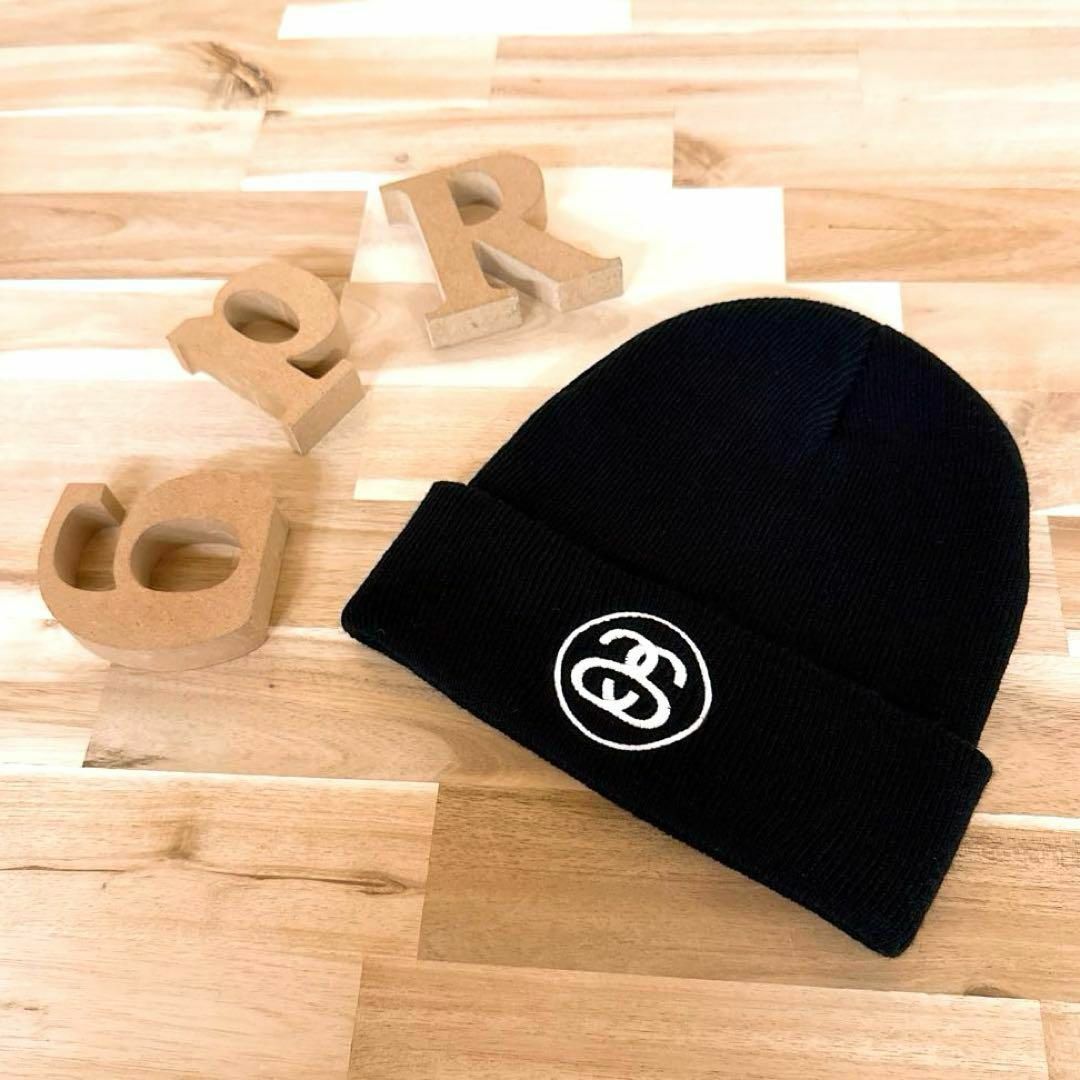 STUSSY - 【ステューシー】サークル SS 刺繍ロゴ ニット帽 STUSSY - 【ステューシー】サークル SS 刺繍ロゴ ニット帽