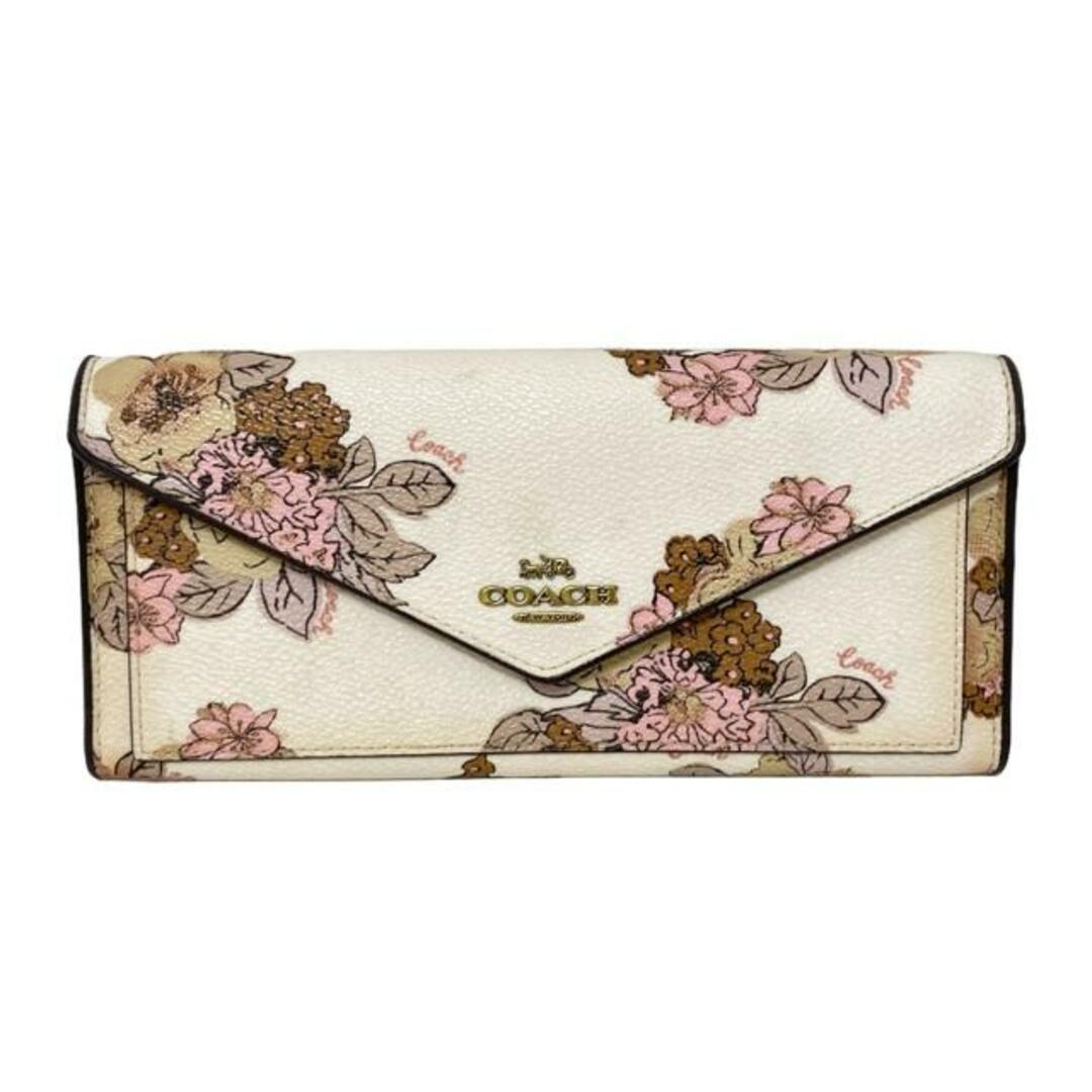 COACH 長財布 あたたか コーチ 花柄 アイボリー COACH 長財布 あたたか コーチ 花柄 アイボリー