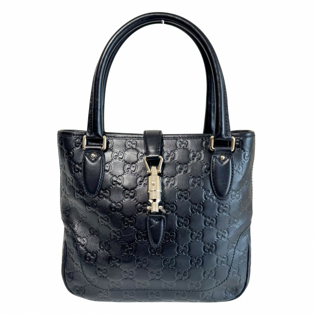 GUCCI - 【GUCCI / グッチ】グッチシマ ブラックレザー ショルダーバッグ