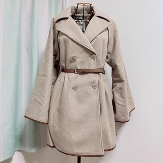 LIPSERVICE コート パイピング フレアスリーブ ベルト ゆったり F(ピーコート)
