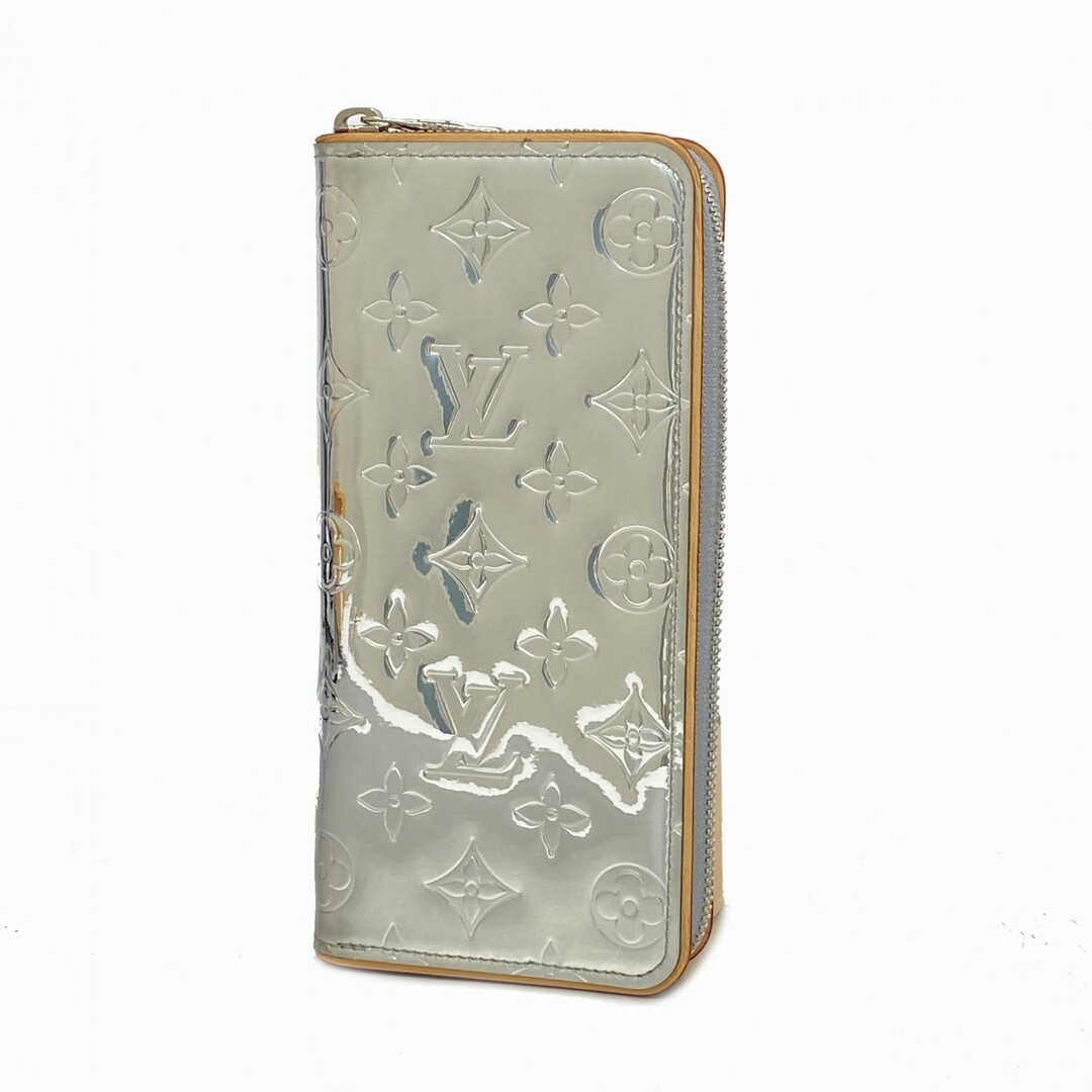 LOUIS VUITTON - 【4td4240】ルイヴィトン 長財布 モノグラムミラー ジッピーウォレットヴェルティカル M80808 シルバー【中古】メンズ