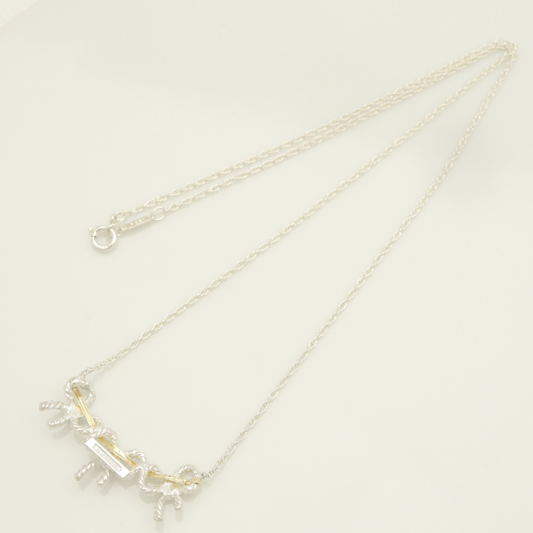 美品】 TIFFANY&Co. トリプル リボン ツイスト コンビ ネックレス 美品】 TIFFANY&Co. トリプル リボン ツイスト コンビ ネックレス