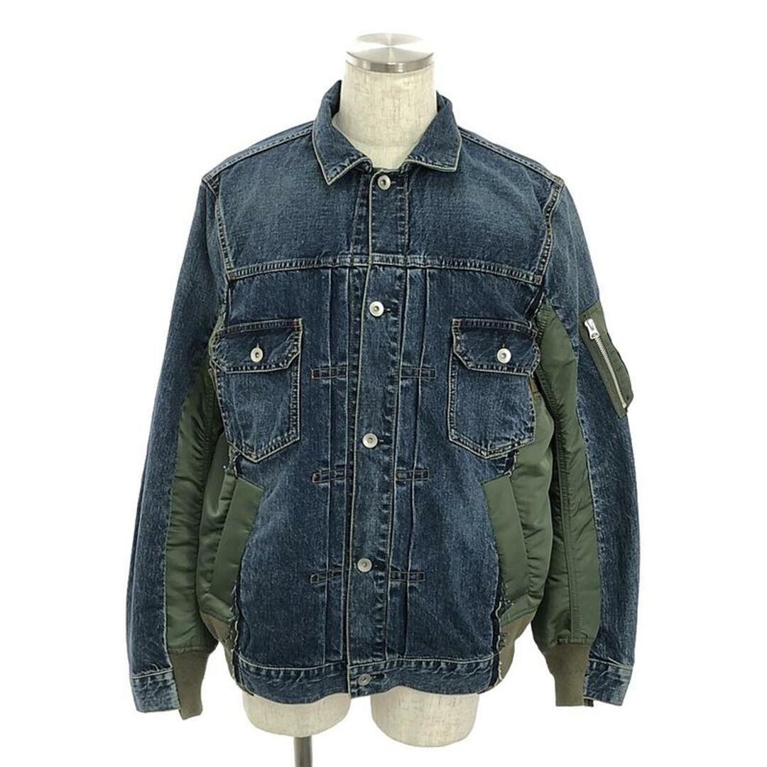 sacai - sacai / サカイ | Denim x Nylon Twill Jacket MA-1 sacai - sacai / サカイ | Denim x Nylon Twill Jacket MA-1