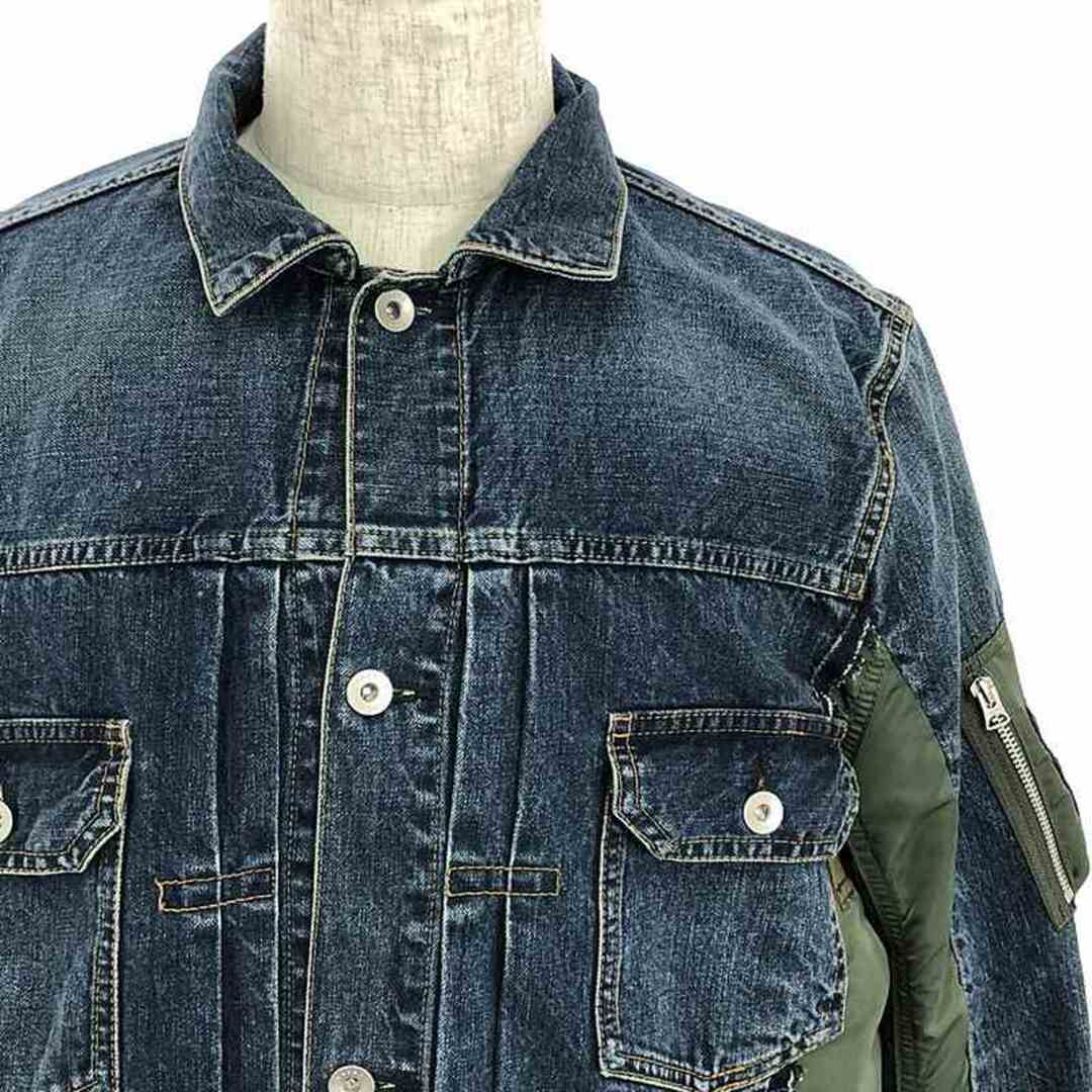 sacai - sacai / サカイ | Denim x Nylon Twill Jacket MA-1 sacai - sacai / サカイ | Denim x Nylon Twill Jacket MA-1