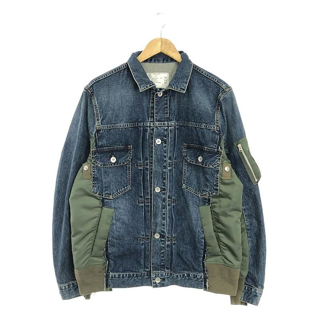 sacai - sacai / サカイ | Denim x Nylon Twill Jacket MA-1 sacai - sacai / サカイ | Denim x Nylon Twill Jacket MA-1