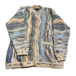 90s VINTAGE AKLANDA 3D 立体 編み込み ニット セーター 