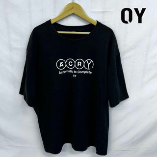 OY オーワイ半袖Tシャツ メンズ フリーブラック黒 プリントロゴ 美品(Tシャツ/カットソー(半袖/袖なし))