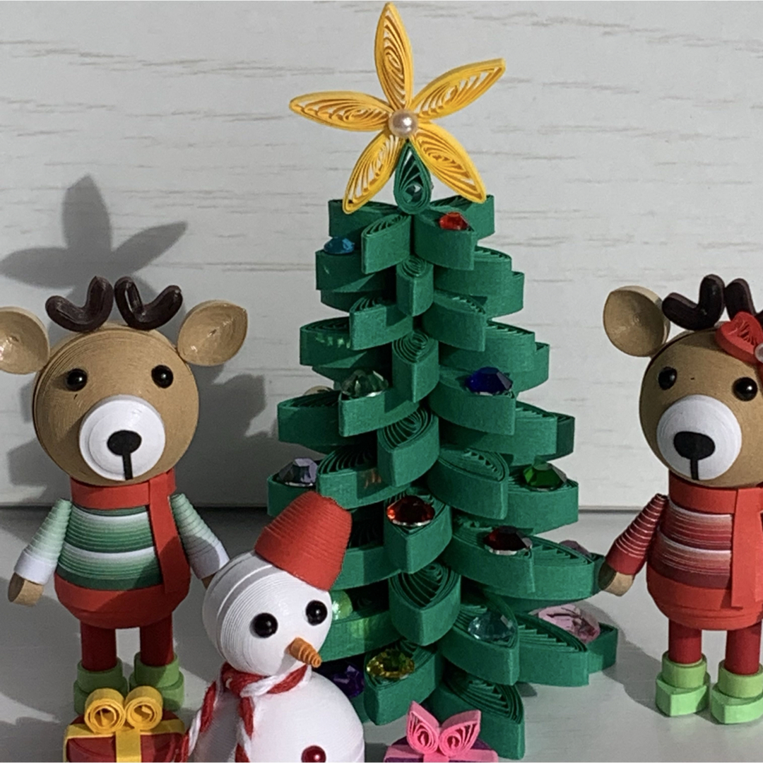 立体】ペーパークイリング クリスマストナカイの通販 by 立体】ペーパークイリング クリスマストナカイの通販 by