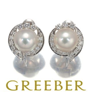 高感度ショップで2023年売れたブランド イヤリング ミキモト - MIKIMOTO パール ダイヤ 8.3mm 真珠 イヤリング、ピアス