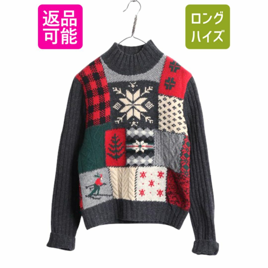 Ralph Lauren - 手編み 00s ラルフローレン パッチワーク 総柄 Ralph Lauren - 手編み 00s ラルフローレン パッチワーク 総柄
