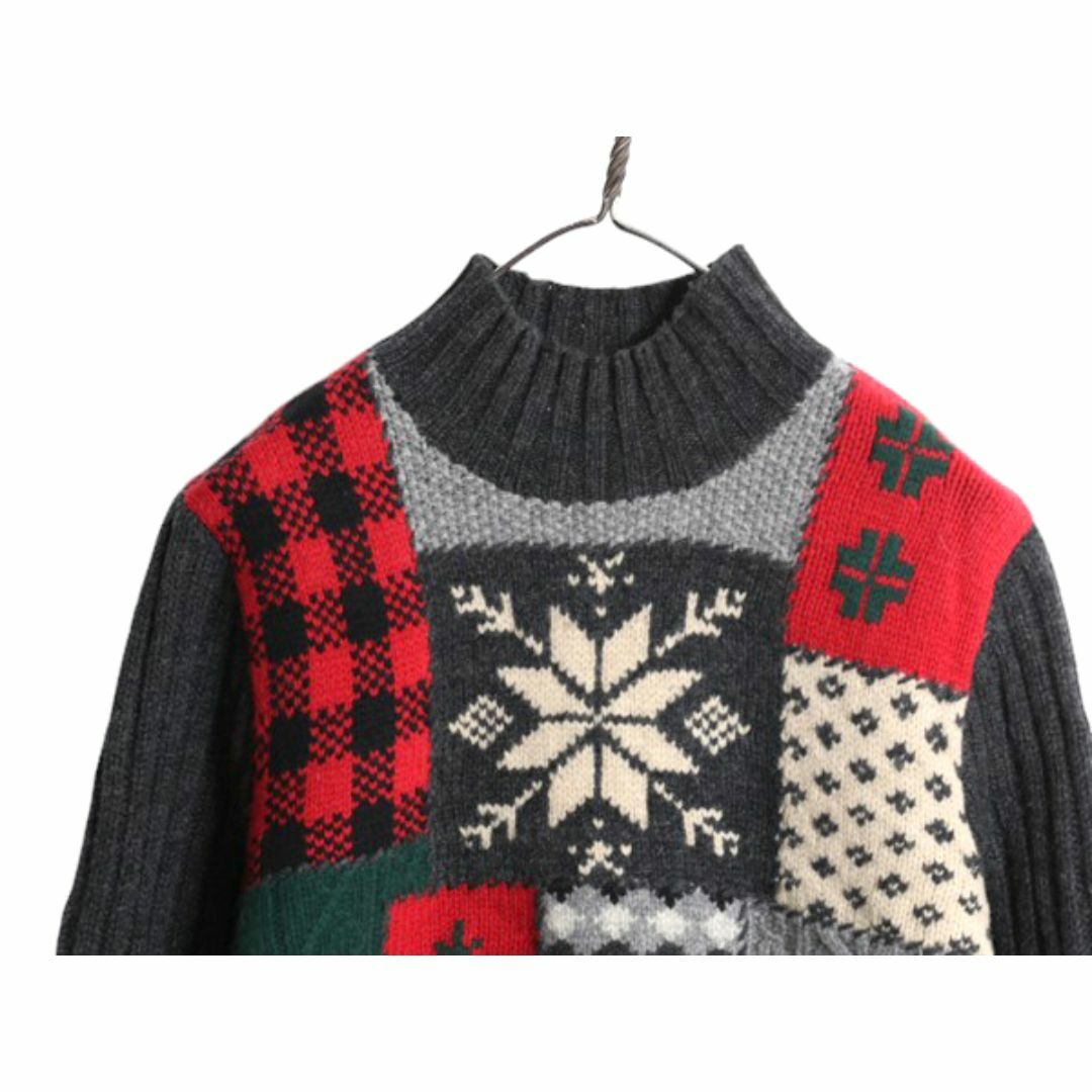 Ralph Lauren - 手編み 00s ラルフローレン パッチワーク 総柄 Ralph Lauren - 手編み 00s ラルフローレン パッチワーク 総柄