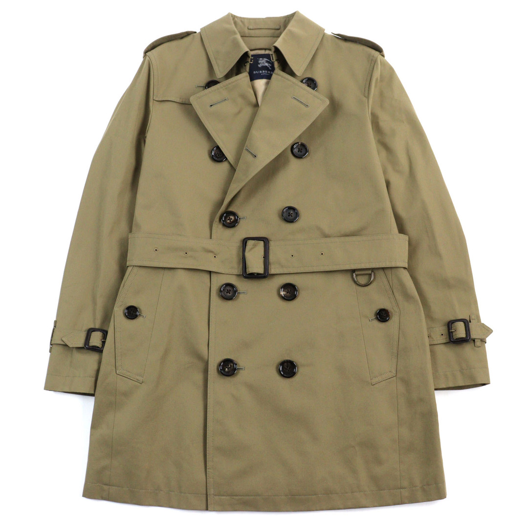 極美品○BURBERRY LONDON バーバリーロンドン A1A14-677-72 コットン100% 裏地ノバチェック柄 ベルト・ライナー付き エポレット トレンチコート ベージュ M 日本製 正規品 メンズ