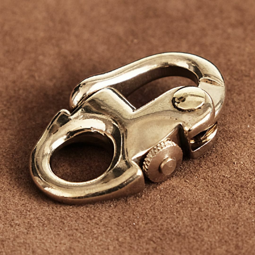 真鍮 スナップシャックル キーホルダー(リング3個)ブラス 金具 真鍮 スナップシャックル キーホルダー(リング3個)ブラス 金具