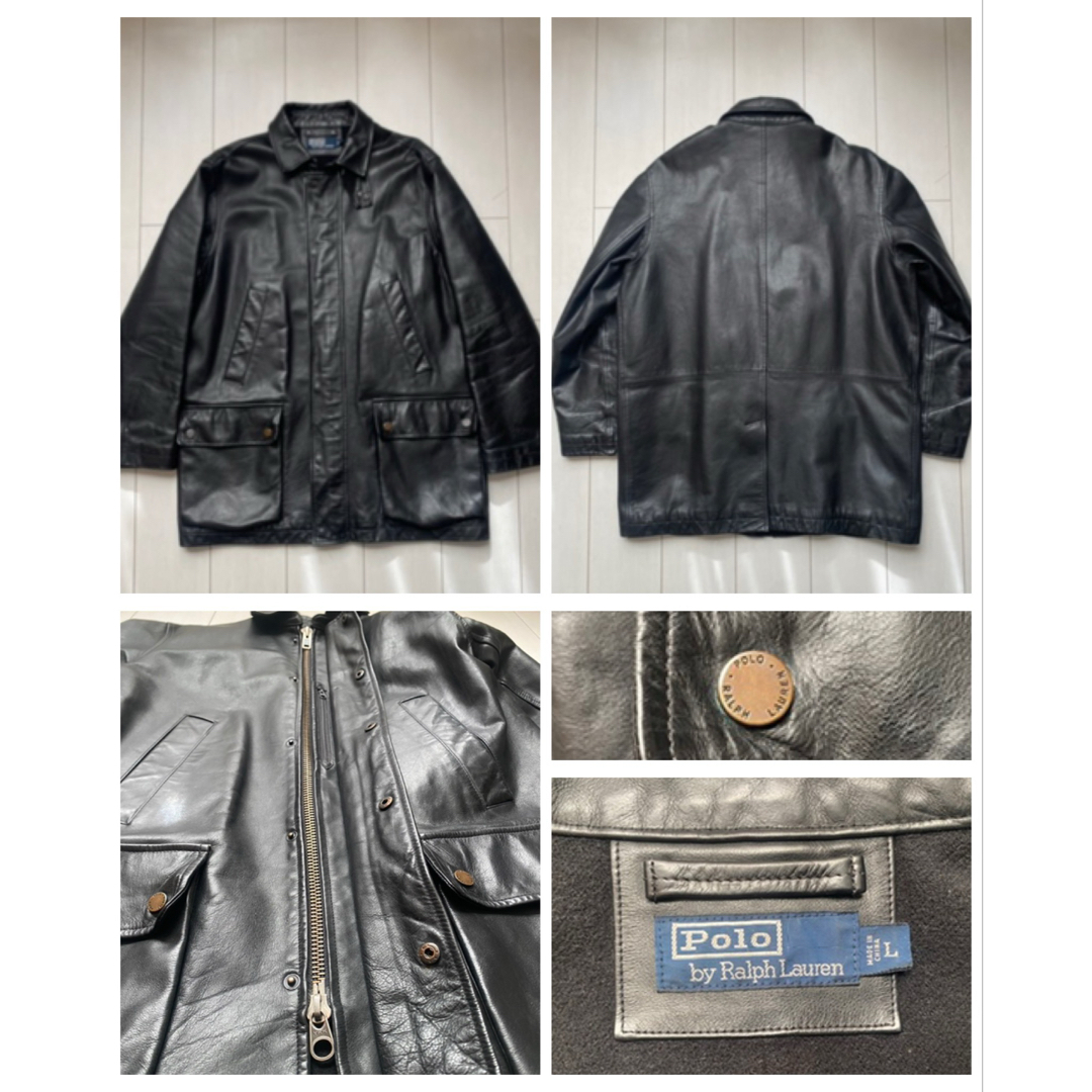 POLO RALPH LAUREN - 美品 90s polo Ralph Lauren レザー POLO RALPH LAUREN - 美品 90s polo Ralph Lauren レザー
