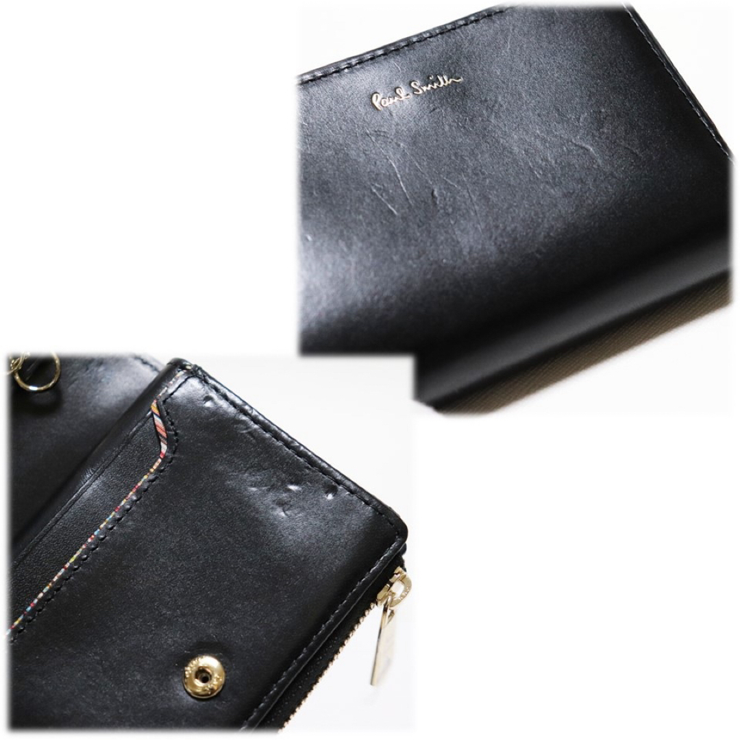 ポールスミス》箱付新品 小銭入れ付 レザー4連キーケース コイン ポールスミス》箱付新品 小銭入れ付 レザー4連キーケース コイン