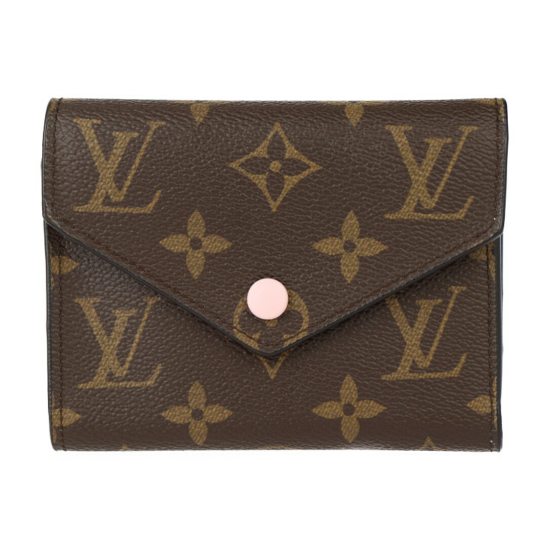 LOUIS VUITTON - LOUIS VUITTON ルイ ヴィトン  ポルトフォイユ ヴィクトリーヌ 三つ折り財布 M62360 モノグラムキャンバス   ブラウン ローズバレリーヌ ゴールド金具 ビトン 【本物保証】