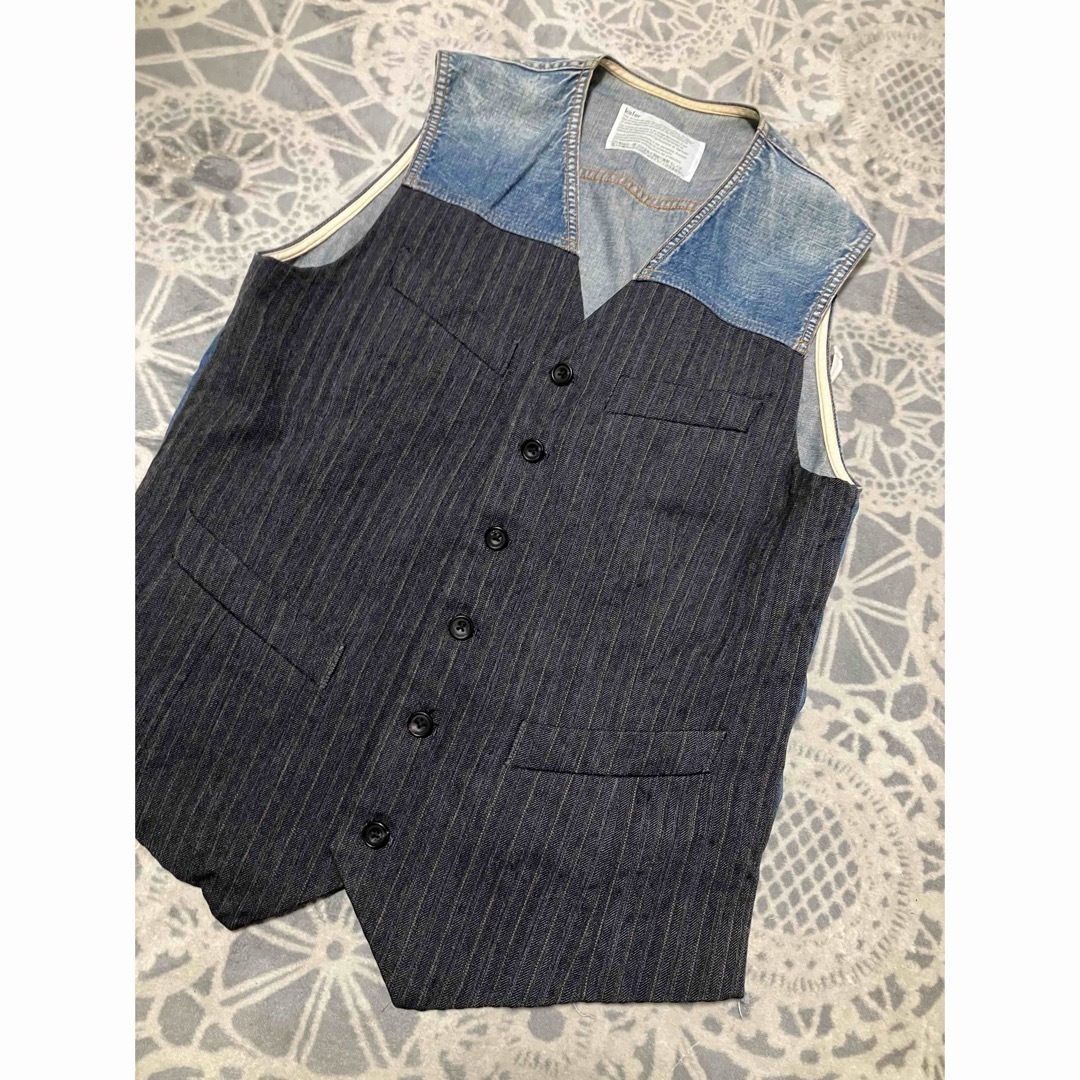 kolor(カラー)のkolor カラー　Switching Gilet デニム切り替えベスト メンズのトップス(ベスト)の商品写真