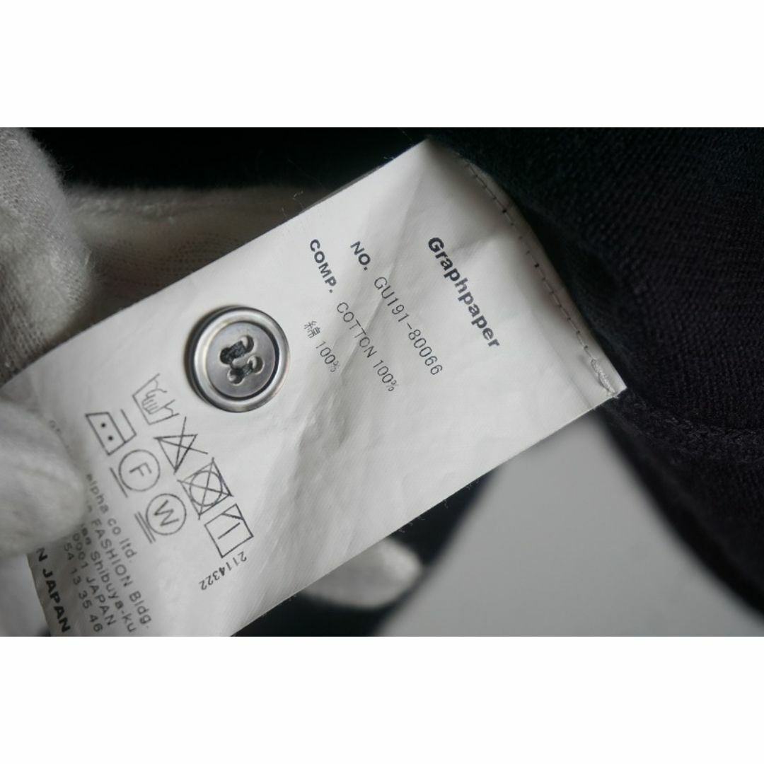 19SS Graphpaper スビンコットン ニットカーディガン 1120O△ 19SS Graphpaper スビンコットン ニットカーディガン 1120O△