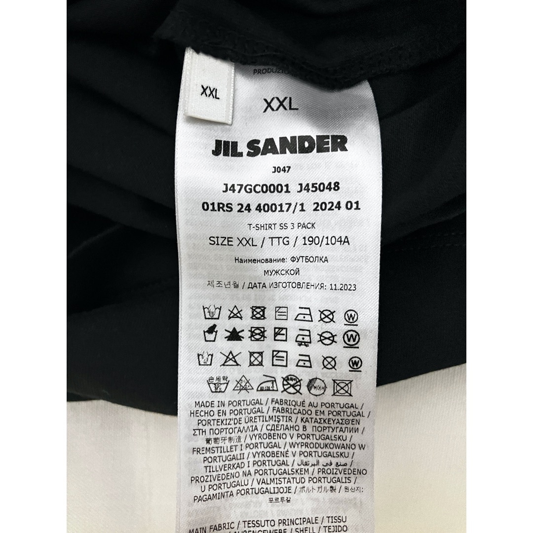 JIL SANDER - 新品 XXL JIL SANDER 24ss パックTシャツ 黒 バラ