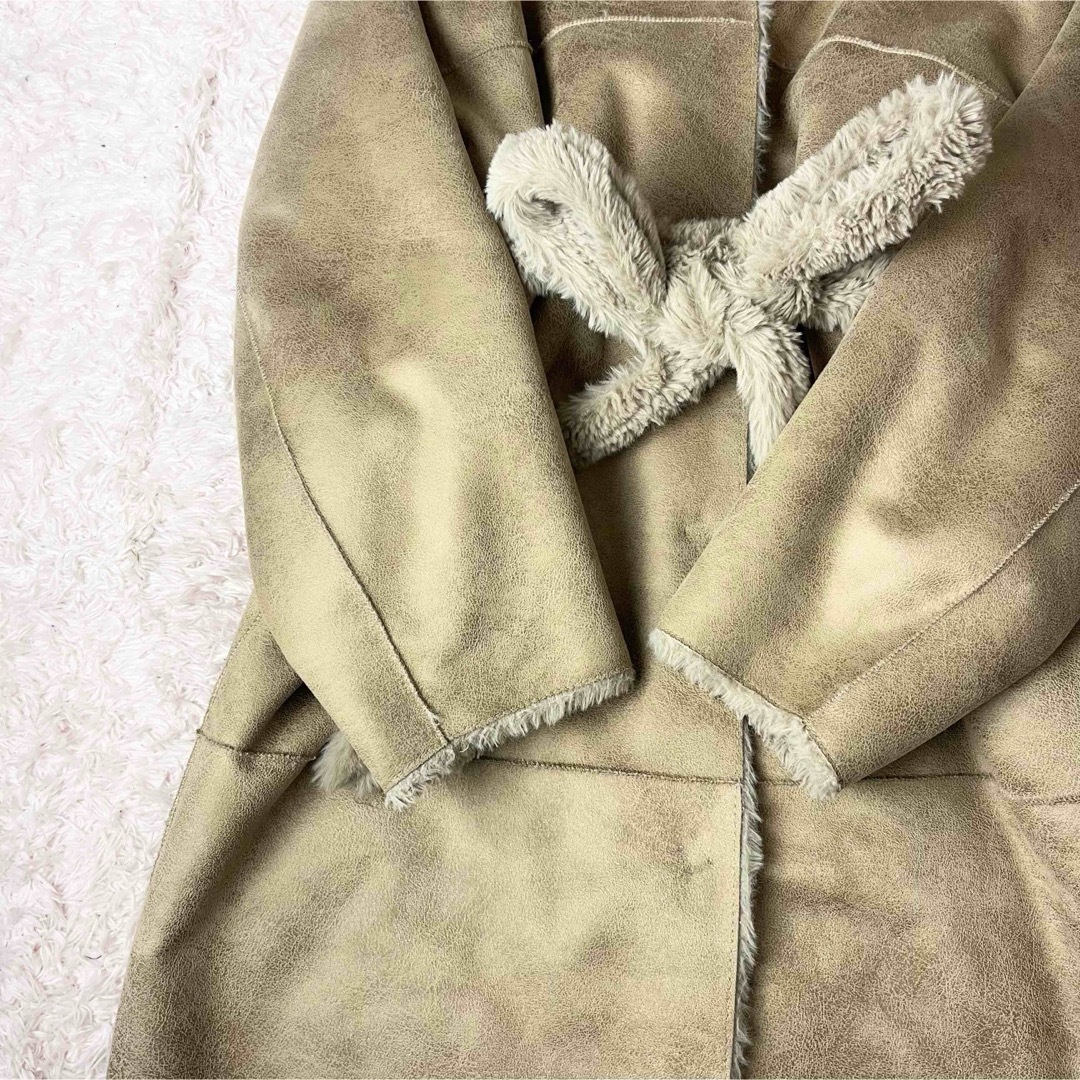 Ameri VINTAGE - 20 アメリ HOOD REVERSIBLE FAKE FUR COAT Sの Ameri VINTAGE - 20 アメリ HOOD REVERSIBLE FAKE FUR COAT Sの