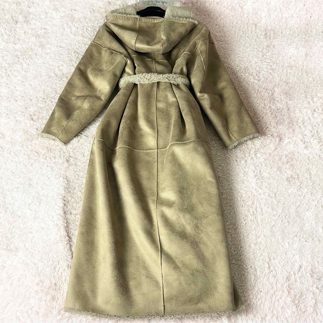 Ameri VINTAGE - 20 アメリ HOOD REVERSIBLE FAKE FUR COAT Sの Ameri VINTAGE - 20 アメリ HOOD REVERSIBLE FAKE FUR COAT Sの