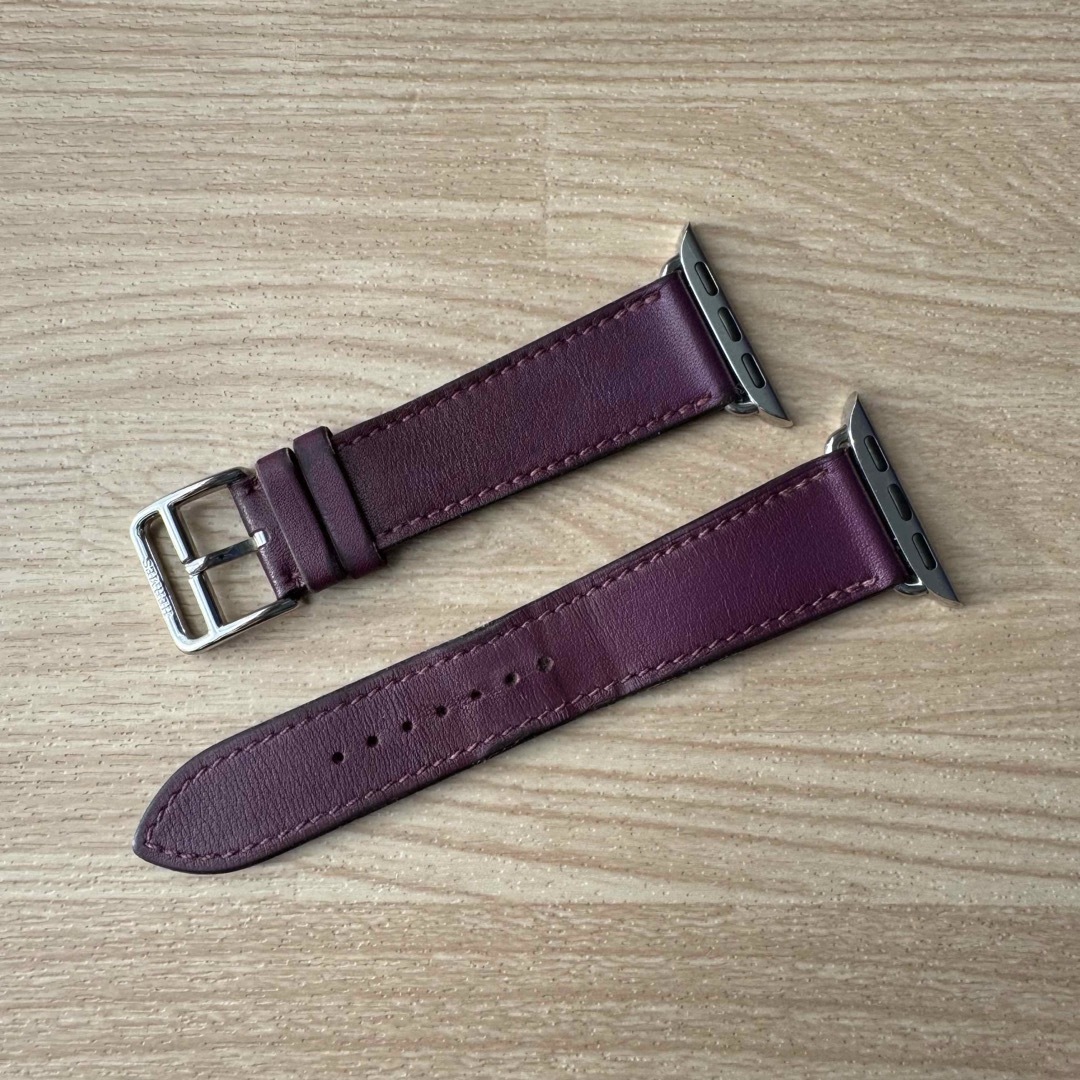 2126 Apple Watch エルメス アネモネ 紫 HERMES レザー 2126 Apple Watch エルメス アネモネ 紫 HERMES レザー