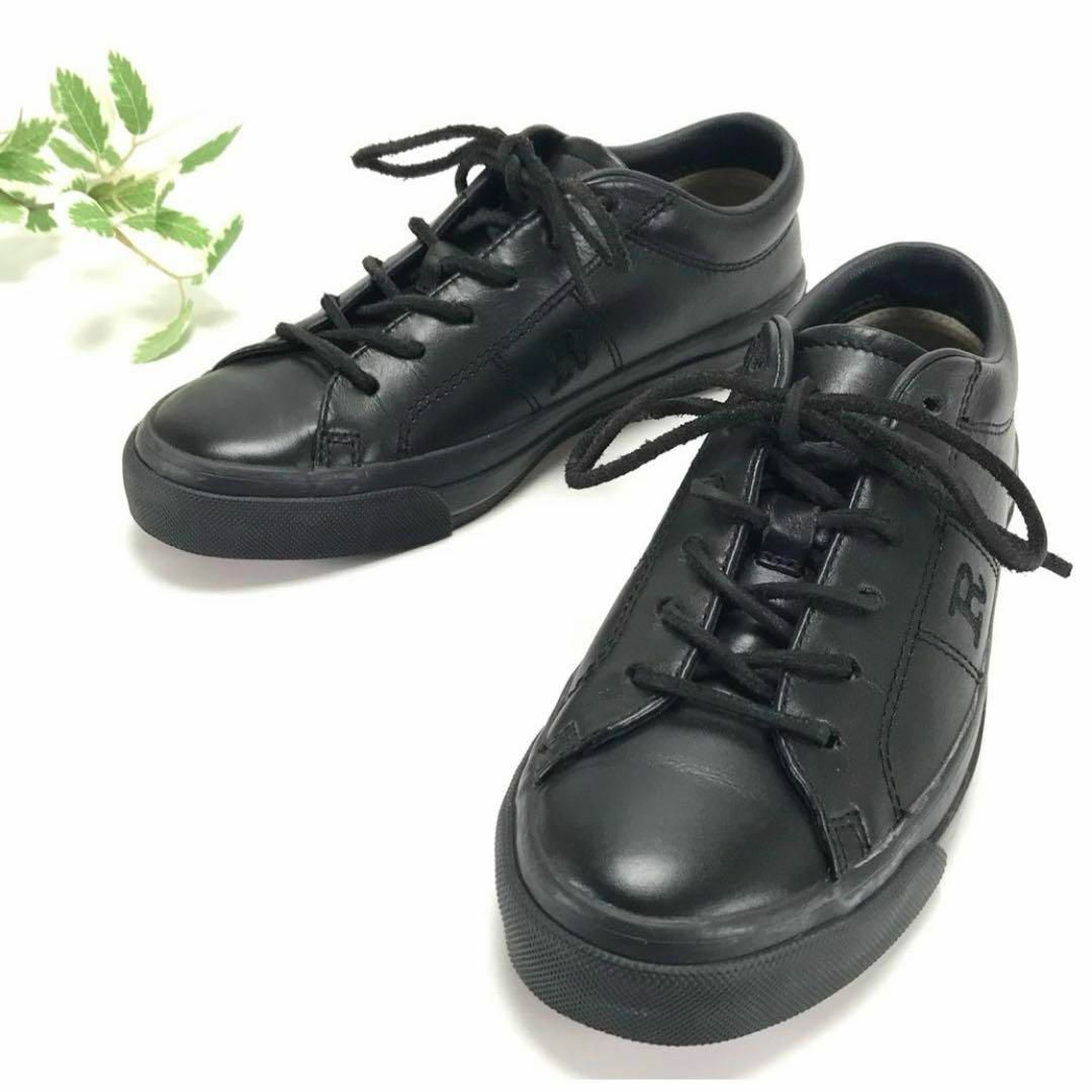 REGAL - REGAL リーガル レザー スニーカー ブラック 黒 22.5cm REGAL - REGAL リーガル レザー スニーカー ブラック 黒 22.5cm
