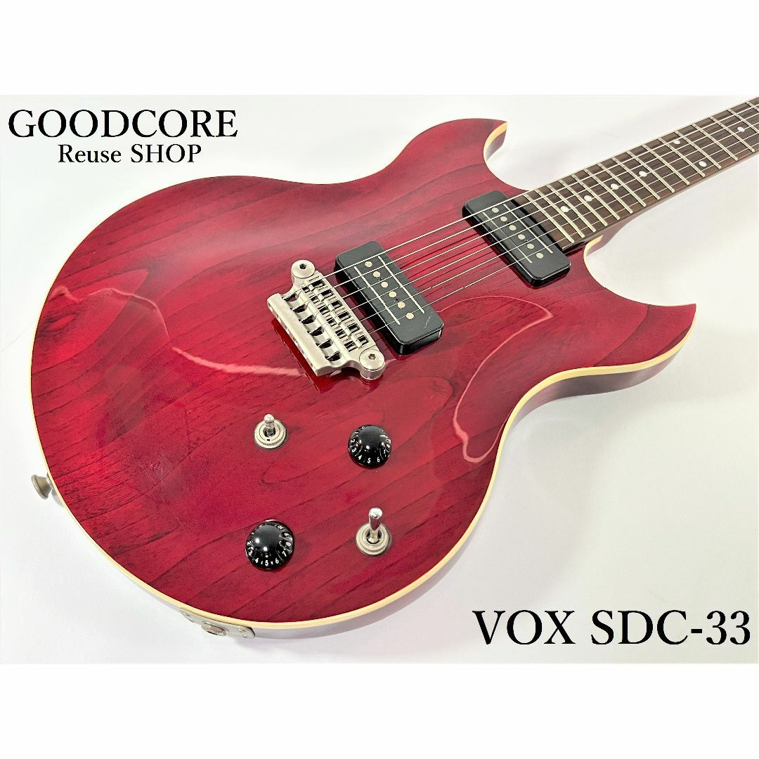 VOX - VOX ボックス SDC-33 ダブルカッタウェイ エレキギターの VOX - VOX ボックス SDC-33 ダブルカッタウェイ エレキギターの