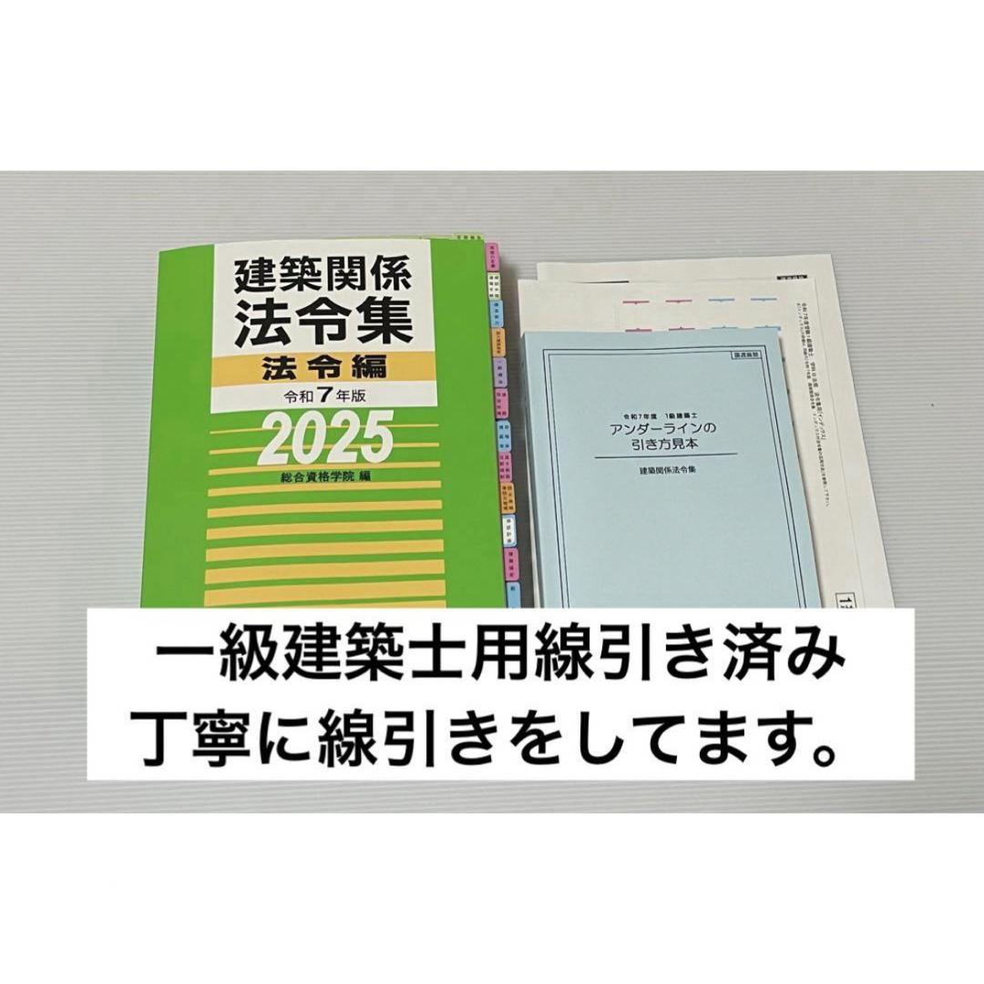 2025年版 一級建築士用法令集 (線引済み・INDEX貼付け済み) 2025年版 一級建築士用法令集 (線引済み・INDEX貼付け済み)