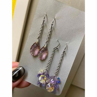 2ペア ピアス スワロフスキー(ピアス)