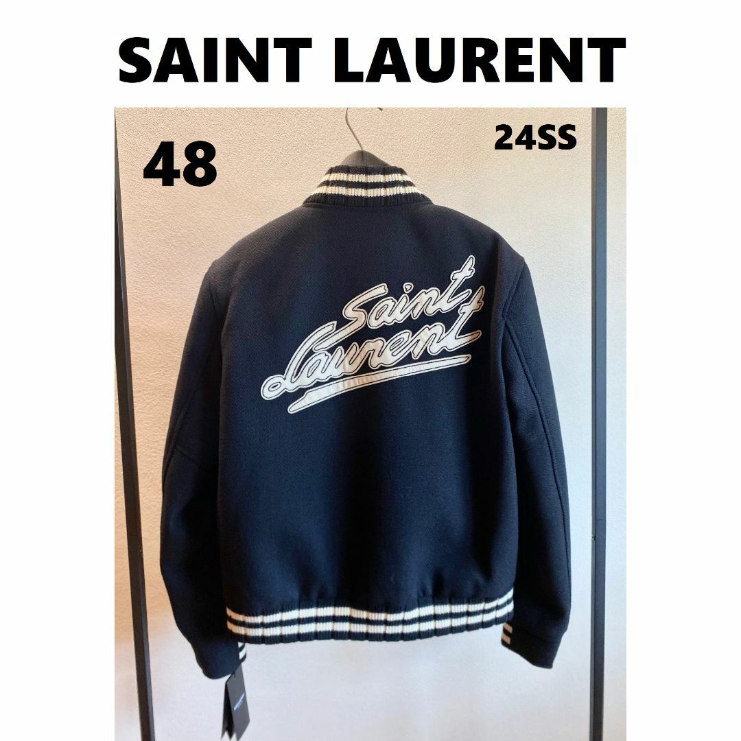 SAINT LAURENT - 24SS【新品】SAINT LAURENT バックロゴ テディ SAINT LAURENT - 24SS【新品】SAINT LAURENT バックロゴ テディ