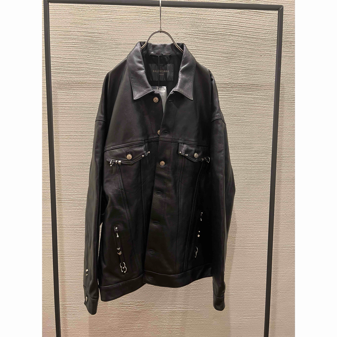 BALENCIAGA - balenciaga pierced jacket レザー ジャケット BALENCIAGA - balenciaga pierced jacket レザー ジャケット