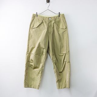 2023 パラスパレストオカ pal'las palace 十日 ポリエステルタフタワイドパンツ 0/ベージュ タック ウエストフリンジ【2400014149982】(カジュアルパンツ)