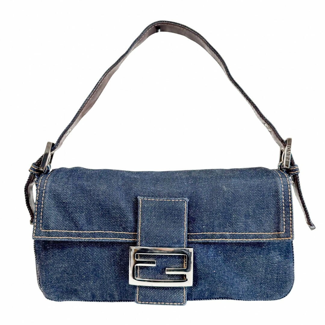 FENDI - 【FENDI / フェンディ】バゲット マンマバケット デニム ショルダーバッグ